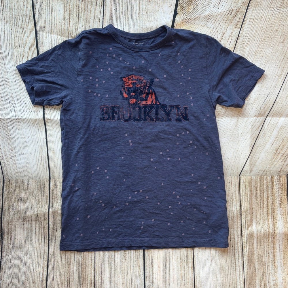 Crewcuts Charcoal Gray Kids Tee Brooklyn tiger graphic